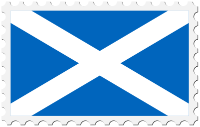Scotland flag stamp clipart
