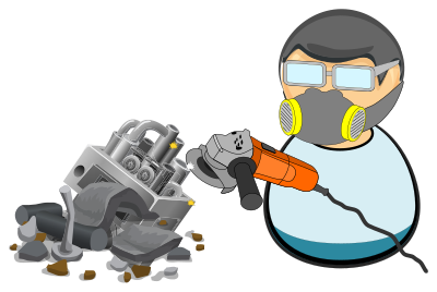 Scrapyard worker clipart