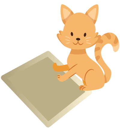 Scratching Post and Cat clipart