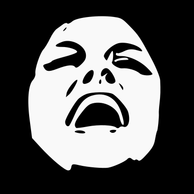 Screaming woman face clipart