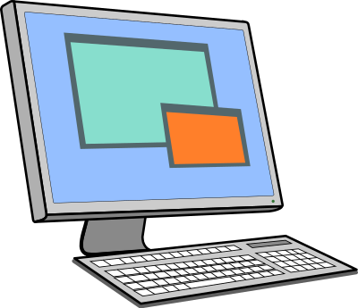 Screen and Keyboard clipart