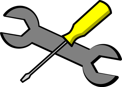 Screwdriver and wrench icon clipart