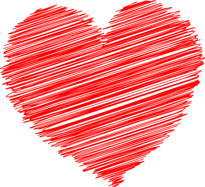 Scribble heart clipart
