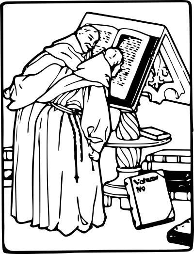 Scribes Reading clipart