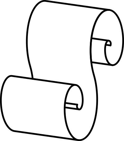 Scroll - outline clipart