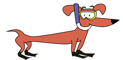 SCUBA Dog clipart