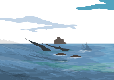 Sea landscape 28012019 clipart