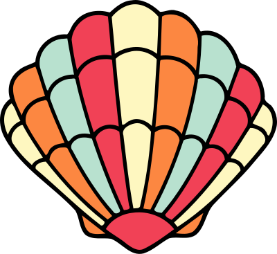 Sea shell 45 (colour) clipart