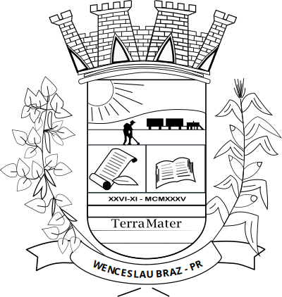 Seal of Wenceslau Braz - Black and White clipart