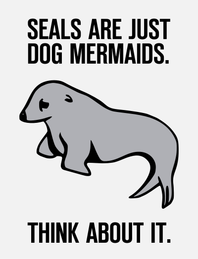 Seals are Dog Mermaids clipart
