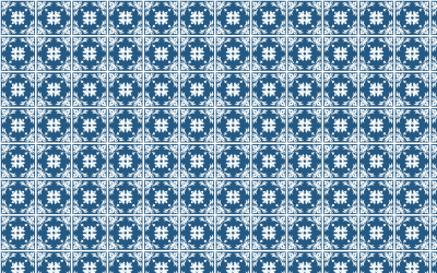 Seamless Floral Flourish Tile Pattern 2 clipart