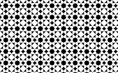 Seamless Monochrome Floral Pattern clipart