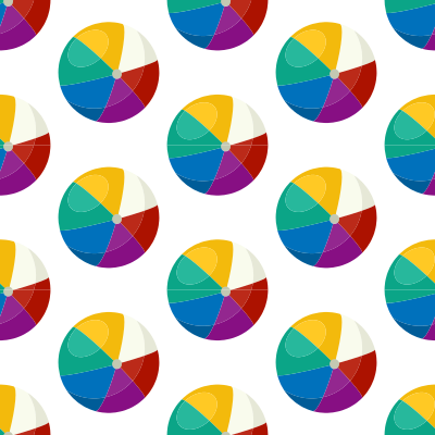 Seamless pattern beach balls clipart