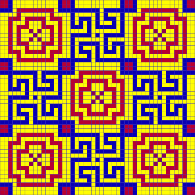 Seamless Tiled Geometric Mosaic Pattern By Karen Arnold clipart