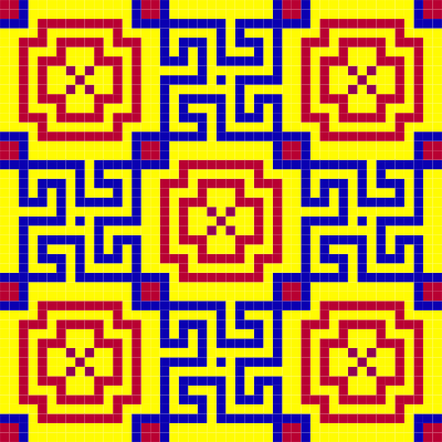 Seamless Tiled Geometric Mosaic Pattern By Karen Arnold Without Stroke clipart