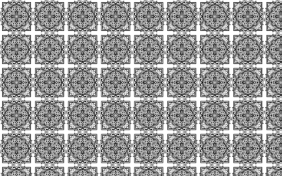 Seamless Vintage Symmetric Frame Extrapolated Pattern 4 clipart