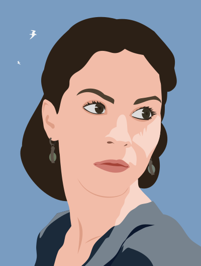Seaside woman clipart
