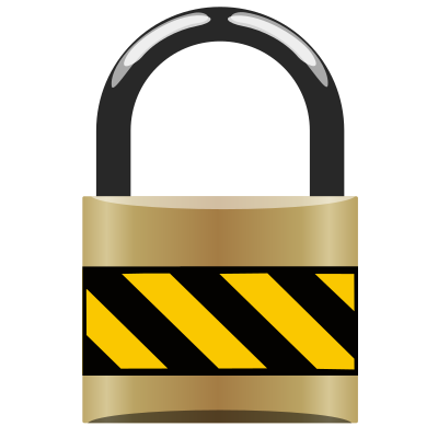 Secure Padlock Gold clipart