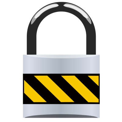 Secure Padlock Silver Light clipart