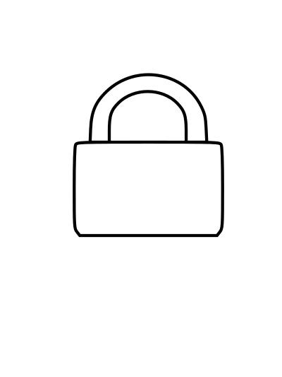 Secured locked shield clipart