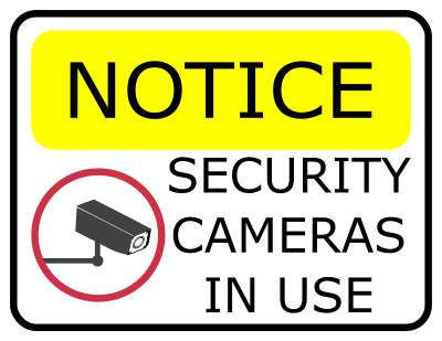 Security Camera Sign clipart
