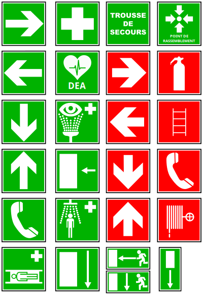 Security signs FR clipart