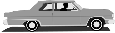 Sedan from 1960s clipart