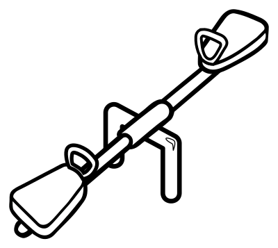 Seesaw - lineart clipart