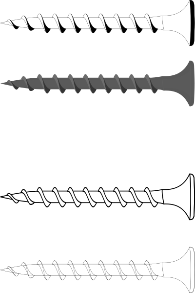 Self-tapping screw by Rones clipart