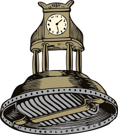 Self winding clock clipart