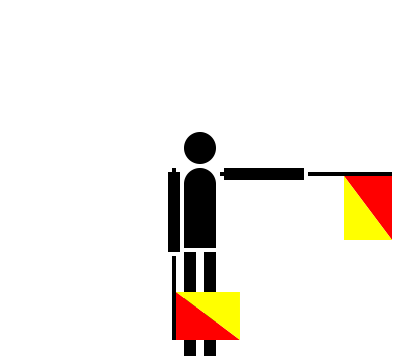 Semaphore foxtrot clipart