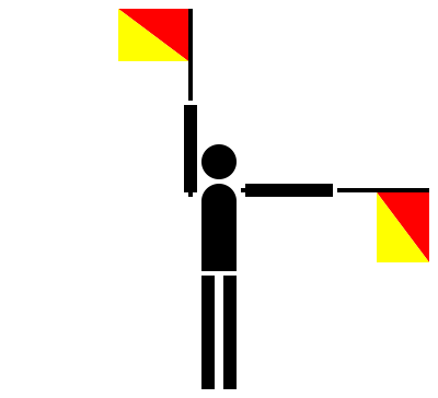 Semaphore juliet clipart