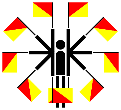 Semaphore positions clipart