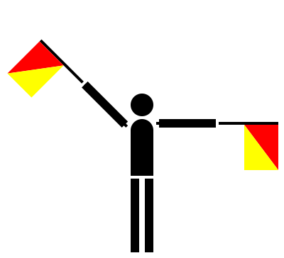 Semaphore yankee clipart