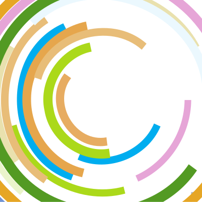 Semicircles on white background clipart