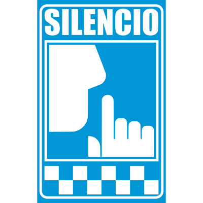 Señal de Silencio - Azul clipart