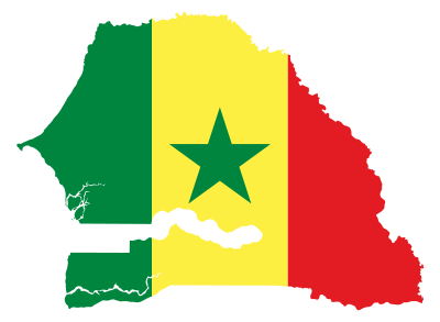 Senegal Flag Map clipart