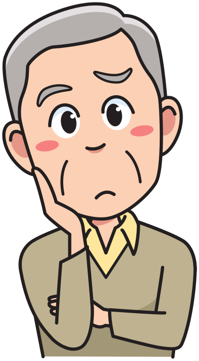 Senior man - thinking clipart