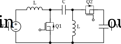 Sepic DC-DC converter clipart