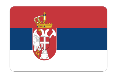 Serbia flag (bevelled) clipart