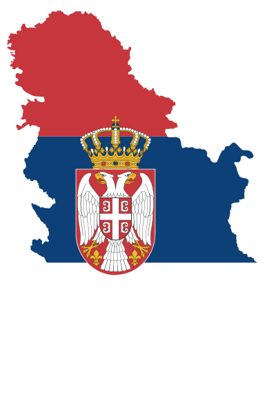 Serbia Map Flag Fixed clipart