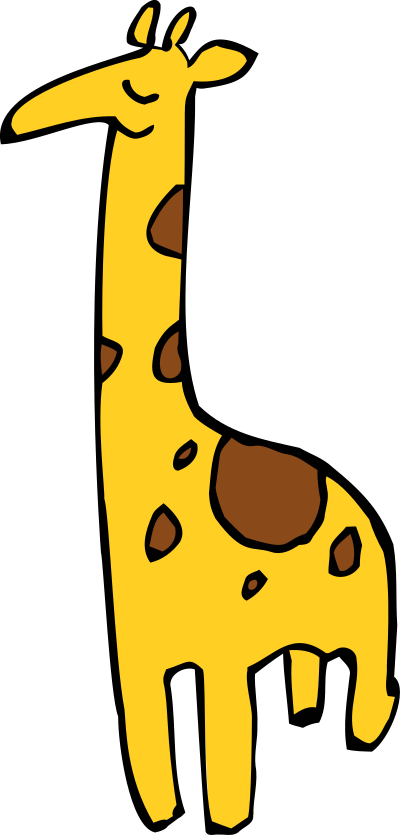 Serene Giraffe clipart