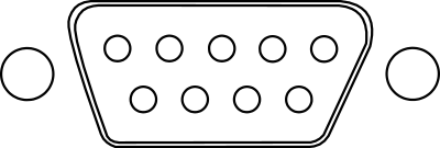 Serial connector DB-9 RS-232 clipart