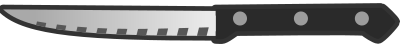 Serious Cartoon Knife clipart