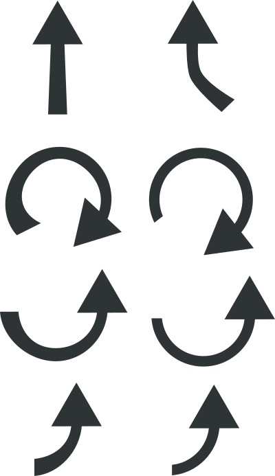 Set of black arrows clipart