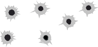 Set of bullet holes clipart
