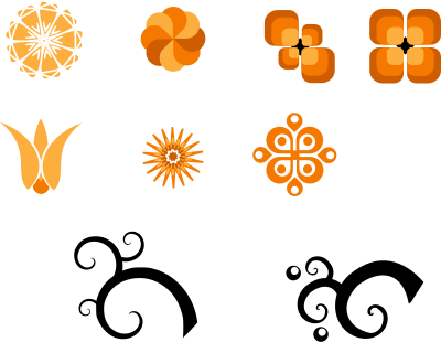 Set of design elements clipart