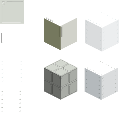Set of metalic tiles clipart