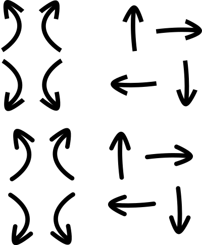 Set of simple arrow clipart