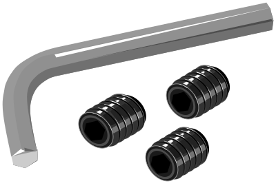 Set Screws and Allen Wrench clipart